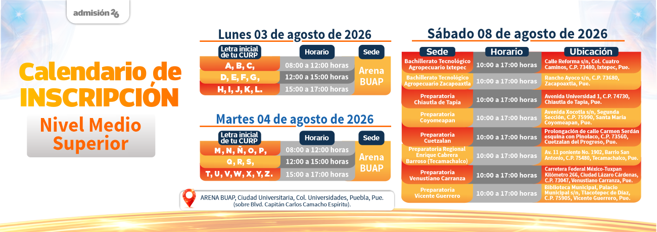 Calendario NMS 2026